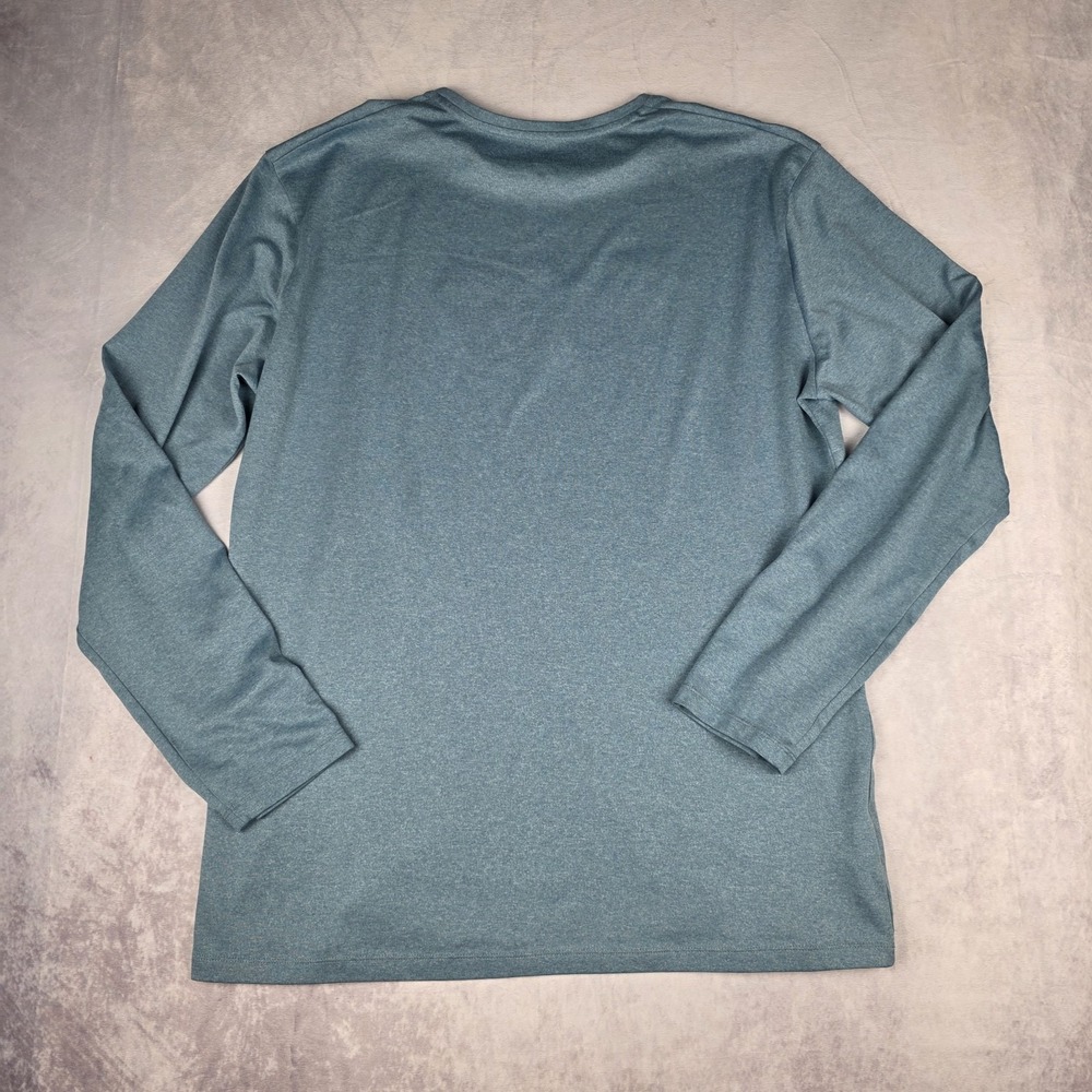 Salomon Shirt Mens Large Heather Gray Long Sleeve Stretch Wicking Active - Picture 5 of 8